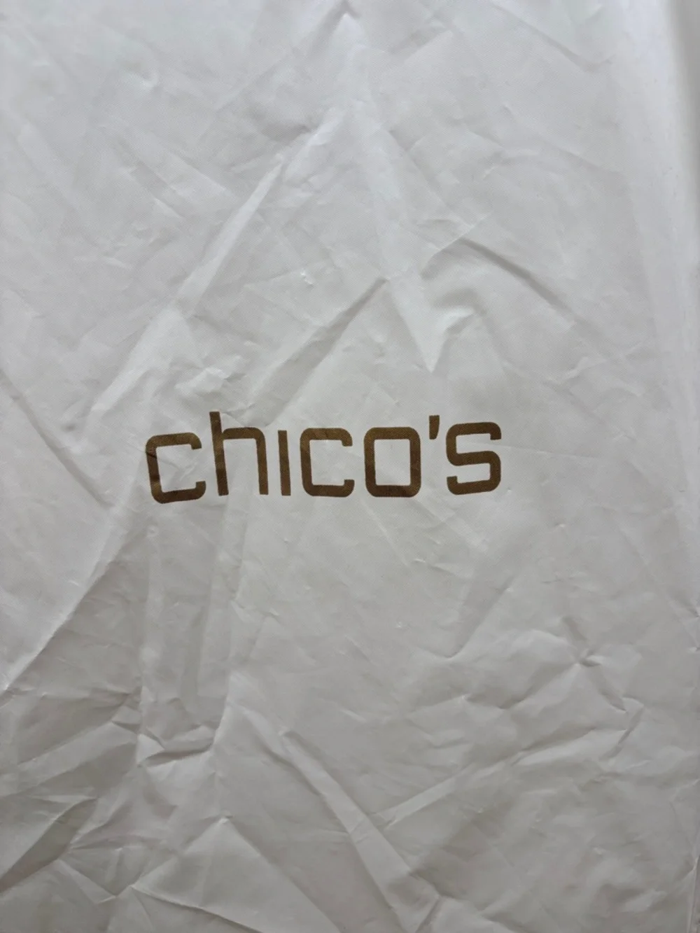 Chico's Cream Protective Garment Bag with Logo